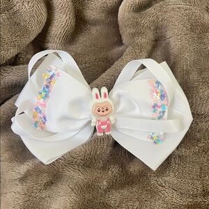 White Hair Bow labubu monster Charm butterfly glitter Accents new